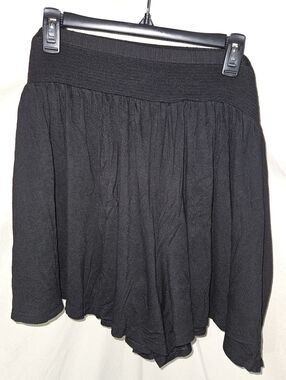Women's Black Flowy Shorts